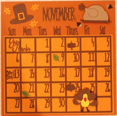 November Calendar Decorations